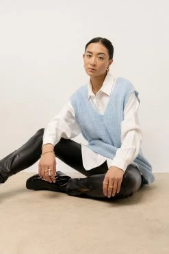 Best reviews of π Vero Moda Libbie Sweater Vest In Blue - FINAL SALE π₯° 8 Vero Moda Libbie Sweater Vest In Blue - FINAL SALE