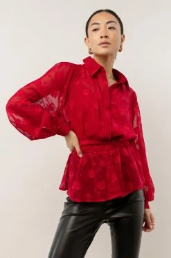 Flying Tomato Tops Bryce Button Down Blouse