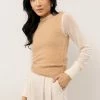 Vero Moda Nadine Sweater Vest In Tan