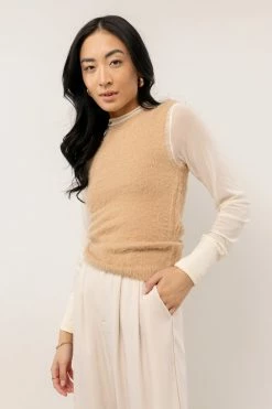 Vero Moda Nadine Sweater Vest In Tan