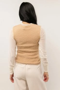 Vero Moda Nadine Sweater Vest In Tan