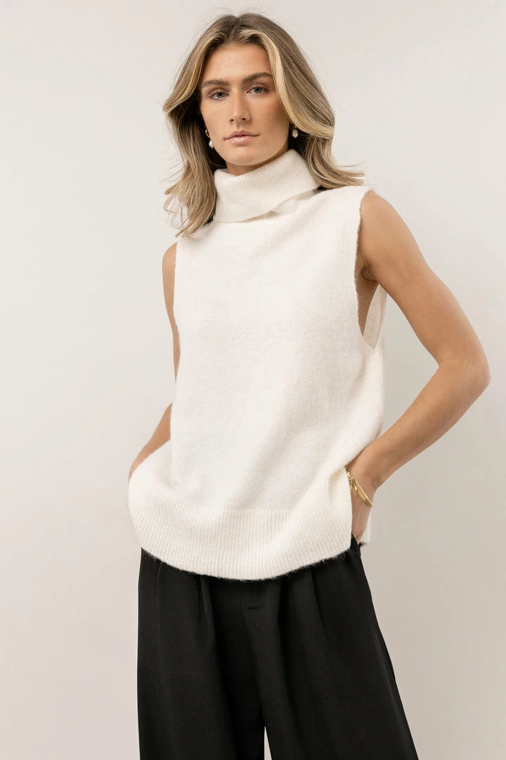 Best deal ๐ Vero Moda Lia Sweater Vest In Ivory - FINAL SALE ๐ 4 Vero Moda Lia Sweater Vest In Ivory - FINAL SALE