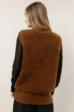 Vero Moda Lucia Sweater Vest In Brown