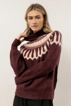 Sweaters Vero Moda Amora Sweater In Burgundy