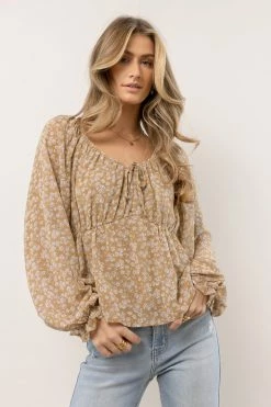 WELLMADE INC Xena Floral Blouse Tops