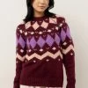 Vero Moda Bessie Sweater In Burgundy