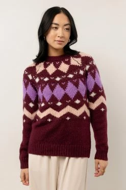 Vero Moda Bessie Sweater In Burgundy