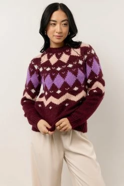 Wholesale π― Vero Moda Bessie Sweater In Burgundy π― 8 Vero Moda Bessie Sweater In Burgundy