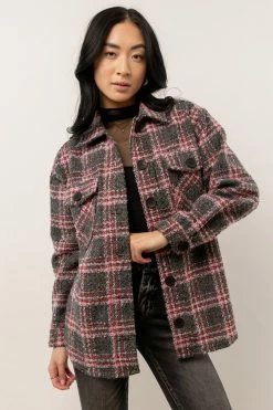 A PEACH Tops Kendall Plaid Shacket
