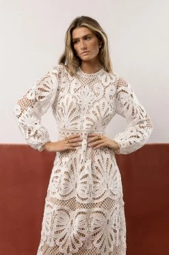 WELLMADE INC Dresses Geraldene Lace Dress In White