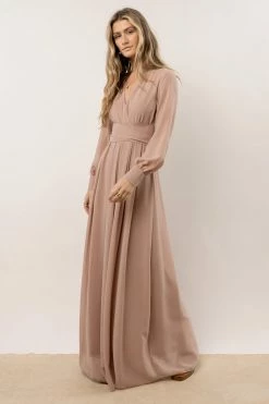 RICARICA Dresses Veronica Maxi Dress In Taupe