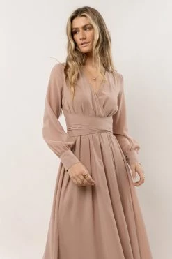 RICARICA Dresses Veronica Maxi Dress In Taupe