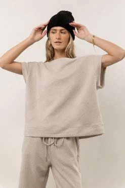 SEE AND BE SEEN Sonia Top In Taupe
