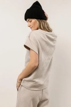 SEE AND BE SEEN Sonia Top In Taupe