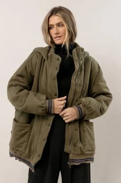 SINA Cambrie Jacket In Olive Tops