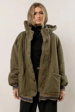 SINA Cambrie Jacket In Olive Tops