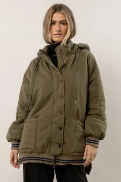 SINA Cambrie Jacket In Olive Tops