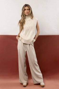 Tops Vero Moda Viktoria High Neck Vest In Ivory