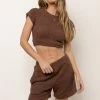 KIMBERLY C Aida Cozy Top In Brown