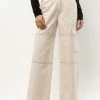 EMORY PARK Ramsey Wide Leg Pants In Ivory