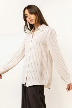 FUN 2 FUN New Arrivals Loren Button Up In Ivory