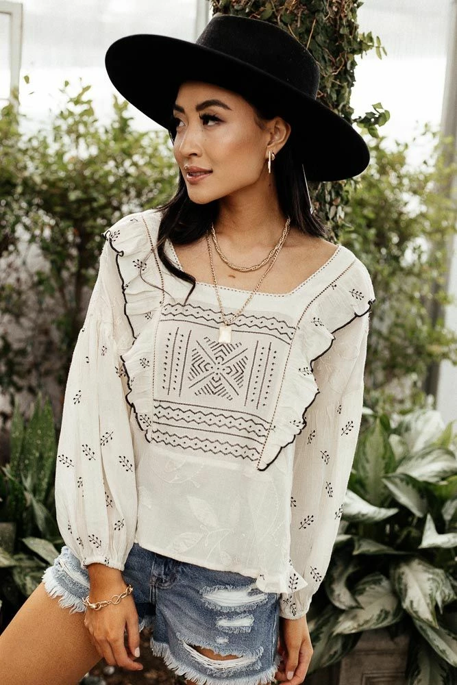 Hot Sale π CONCEPT CLOTHING Medora Square Neck Blouse- FINAL SALE π 4 CONCEPT CLOTHING Medora Square Neck Blouse- FINAL SALE