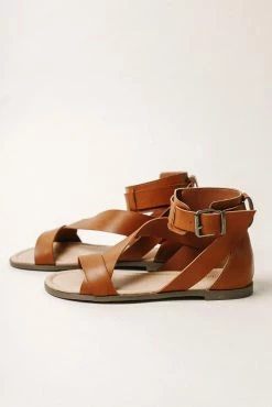 FREE SOUL/MIRACLE MILE Peyton Ankle Strap Sandals In Brown - FINAL SALE