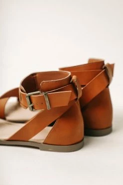 FREE SOUL/MIRACLE MILE Peyton Ankle Strap Sandals In Brown - FINAL SALE
