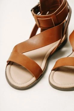 FREE SOUL/MIRACLE MILE Peyton Ankle Strap Sandals In Brown - FINAL SALE