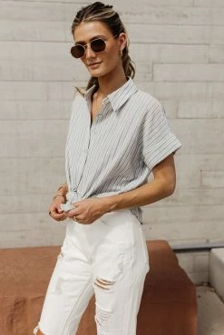 Cheap π FUN 2 FUN Jacqueline Button Down Blouse - FINAL SALE 𧨠12 FUN 2 FUN Jacqueline Button Down Blouse - FINAL SALE