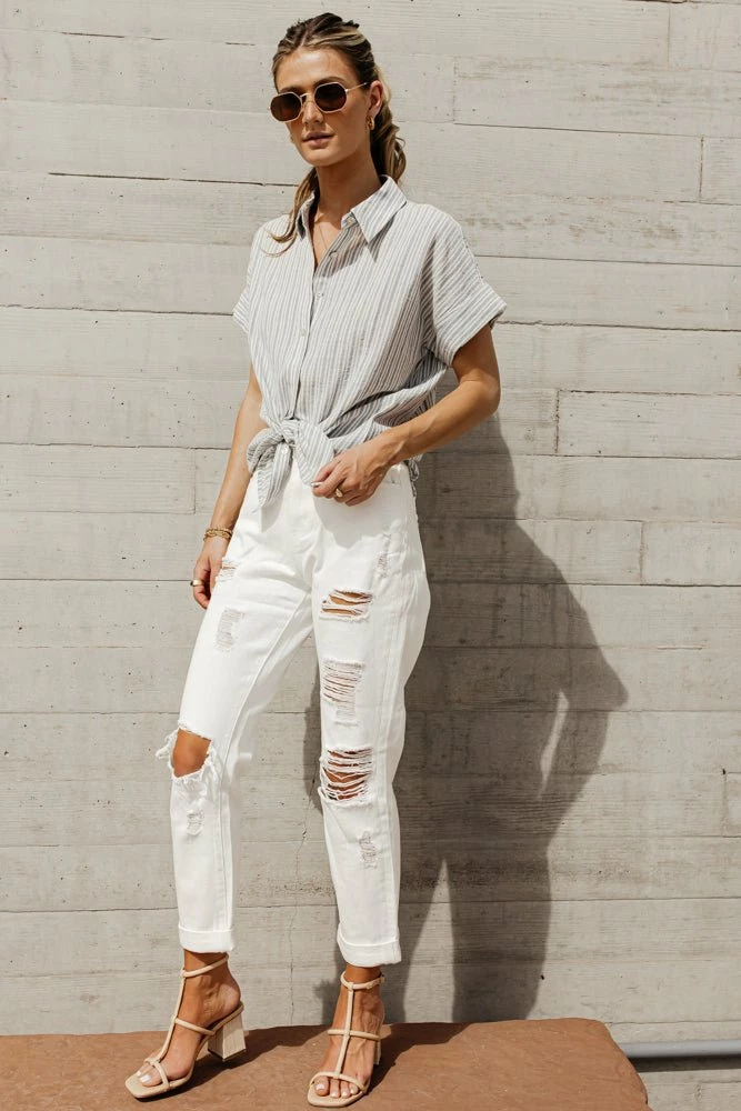 Cheap π FUN 2 FUN Jacqueline Button Down Blouse - FINAL SALE 𧨠2 FUN 2 FUN Jacqueline Button Down Blouse - FINAL SALE