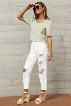 Promo 👏 WELLMADE INC Angelica Cropped Top In Sage - FINAL SALE 🥰 10 WELLMADE INC Angelica Cropped Top In Sage - FINAL SALE