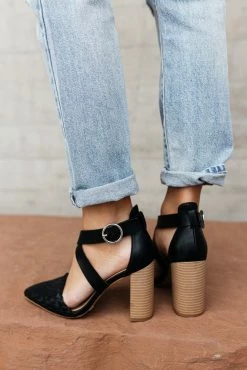 FREE SOUL/MIRACLE MILE Zoey Heels In Black Shoes