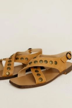 FREE SOUL/MIRACLE MILE Kylie Sandals In Tan - FINAL SALE