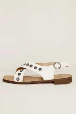 FREE SOUL/MIRACLE MILE Kylie Sandals In White - FINAL SALE Shoes