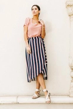 LANCAI GARMENT COMPANY Ana Striped Skirt - FINAL SALE