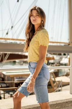 RISEN JEANS Raw Hem Bermuda Shorts - FINAL SALE