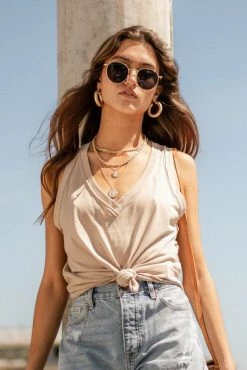 WISHLIST Myven V-Neck Tank - FINAL SALE