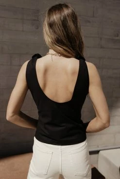 Maize Lillian Tank Top In Black - FINAL SALE
