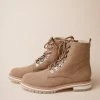 FREE SOUL/MIRACLE MILE Camilla Combat Boots In Mocha - FINAL SALE