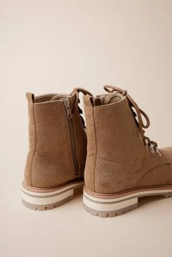FREE SOUL/MIRACLE MILE Camilla Combat Boots In Mocha - FINAL SALE