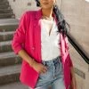 AARON & AMBER Tops Romaine Blazer In Pink