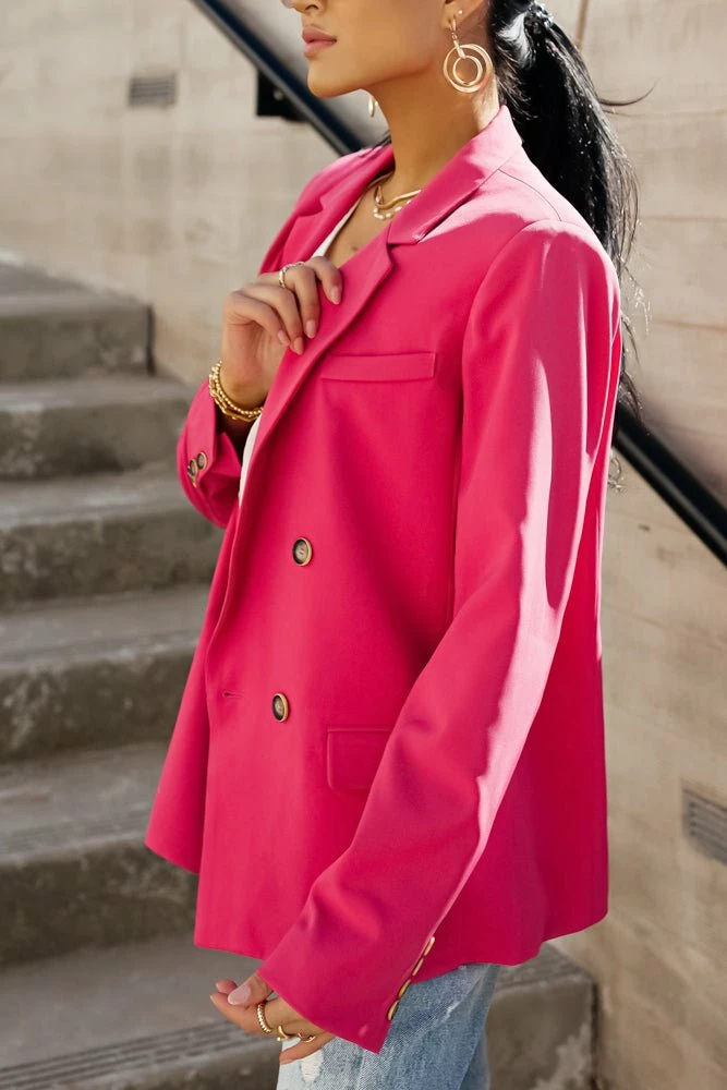 Budget ๐ AARON & AMBER Tops Romaine Blazer In Pink ๐ 4 AARON & AMBER Tops Romaine Blazer In Pink