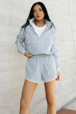 CRESCENT Carlen Half Zip In Blue - FINAL SALE