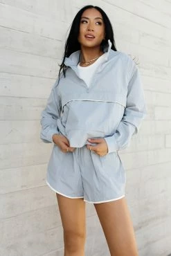 CRESCENT Carlen Half Zip In Blue - FINAL SALE