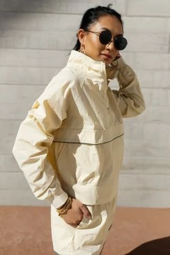 CRESCENT Carlen Half Zip In Yellow - FINAL SALE Tops