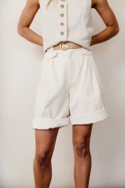 Buy ๐ CRESCENT Tonia Shorts In Oatmeal - FINAL SALE ๐ฏ 14 CRESCENT Tonia Shorts In Oatmeal - FINAL SALE