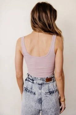 SINA Micah Bodysuit In Lavender - FINAL SALE