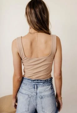Vero Moda Huntley Tank Top In Nude - FINAL SALE Tops