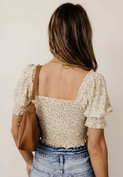 PAPER CRANE Diane Smocked Top - FINAL SALE Tops